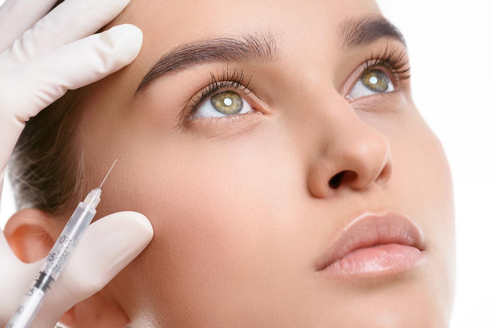 Woman receiving botox